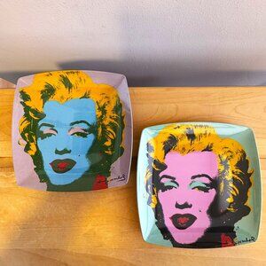 Set of 2 ANDY WARHOL MARILYN MONROE Precidio Objects Collectible Plates